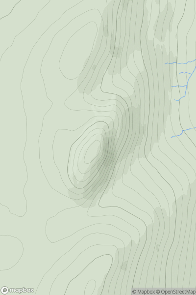 Thumbnail image for Am Binnein [Loch Treig to Loch Ericht] showing contour plot for surrounding peak